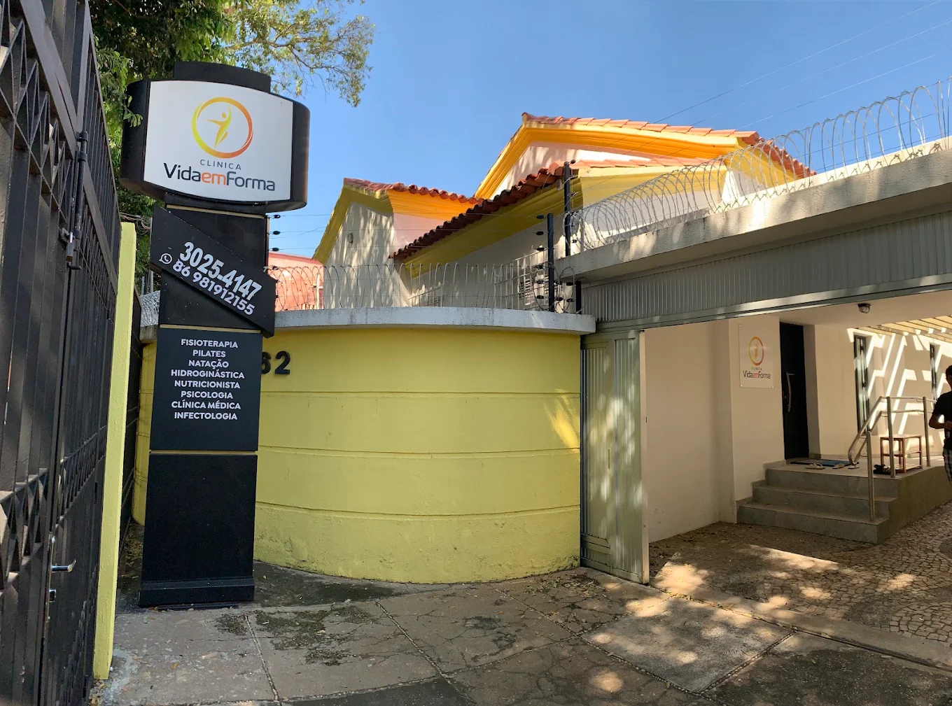 Fachada da Clínica Vida em Forma